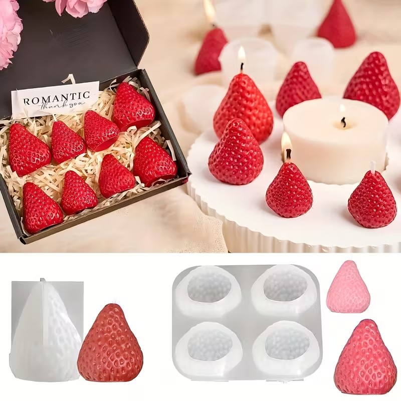 イチゴシリコンキャンドルモールド DIY アロマセラピー石鹸 - Soap Making Gifts のレビューと価格