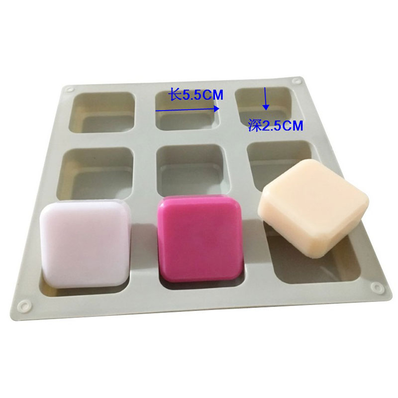 1個シリコーン石鹸金型9空洞正方形ソープモールドdiy手作り - Soap Making Instructions のレビューと価格