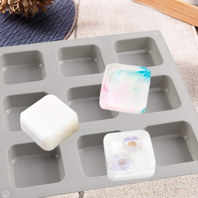 1個シリコーン石鹸金型9空洞正方形ソープモールドdiy手作り - Soap Making Instructions のレビューと価格